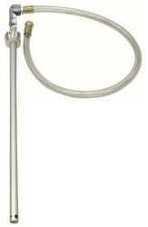 Saugrohr Edelstahl 28 mm Ø, 100 cm lang, 90° Winkel