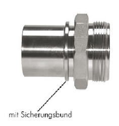 Schlauchanschluss DN 50 mit Anschluss 2" AG, Edelstahl