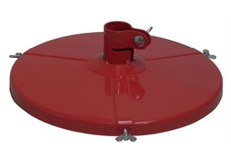 Fett-Gebindedeckel 280-350 mm rot, Schraubklemme 40 mm Pumpenrohr-Ø