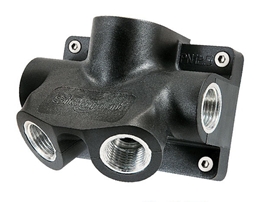 Druckluftsteckdose mit 1/2" Eingang und 4 1/2" Anschlüssen