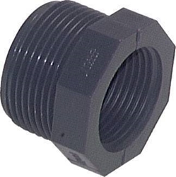 PVC-U Reduziernippel 1/2&amp;quot; AG - 1/4&amp;quot; IG, PN-10