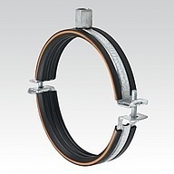 Rohrschelle 200 mm &amp;#216; mit M8/M10 IG Muffenaschnluss