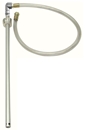 Saugrohr Edelstahl 28 mm Ø, 150 cm lang, 90° Winkel
