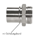 Schlauchanschluss DN 50 mit Anschluss 2" AG, Edelstahl