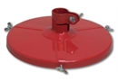 Fett-Gebindedeckel 225-295 mm rot, Schraubklemme 40 mm Pumpenrohr-Ø