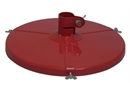 Fett-Gebindedeckel 280-350 mm rot, Schraubklemme 40 mm Pumpenrohr-Ø