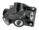 Druckluftsteckdose mit 3/4" Eingang und 4 1/2" Anschlüssen