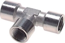T-Stück 3/4" IG - IG - IG BSP, Messing vernickelt