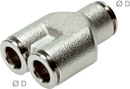 Y-Vertreiler steckbar für 10 mm Luft-Schlauch