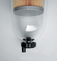 Filter-Komplettset mit Flanschanschluss mit 5 &amp;#181; Feinfiltereinsatz transparentes Geh&amp;#228;use