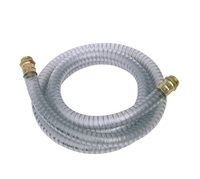 Saugschlauch transparent mit Fussventil und Filter DN 25, 1,6 m 1&amp;quot; AG
