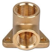 Wandadapter Messing mit 2 Ausg&amp;#228;ngen 1/2&amp;quot; IG