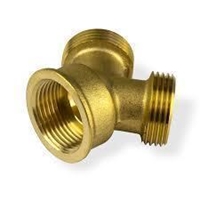 T-St&amp;#252;ck 3/4&amp;quot; IG - IG - IG BSP, Messing vernickelt