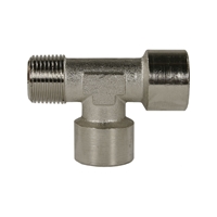 T-St&amp;#252;ck G 1/4&amp;quot;, 1 x AG BSPT, 2 x IG BSP, Messing vernickelt