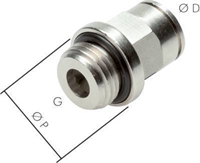 Steckanschluss IQS MSV gerade G 1/8&amp;quot; AG - 4 mm