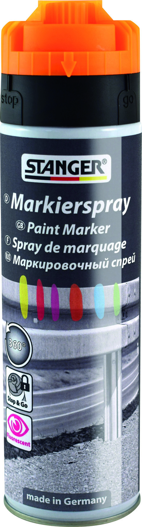 Markierspray neonorange, 500 ml.