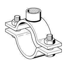 Rohrschelle mit 1/2" Muffenaschnluss 2" Rohrdurchmesser